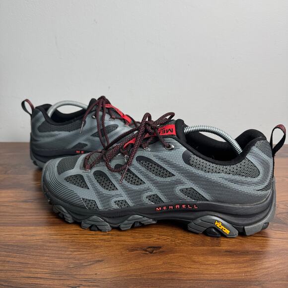 Merrell Moab 3 Edge Men’s Hiking Shoes Gray Red Vibram Size 12 J035901 - Picture 1 of 8
